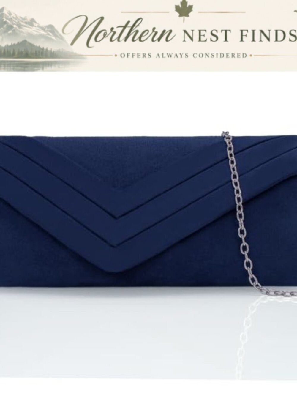 Faux Suede Envelope Clutch Evening Bag Adjustable Chain Crossbody Purse